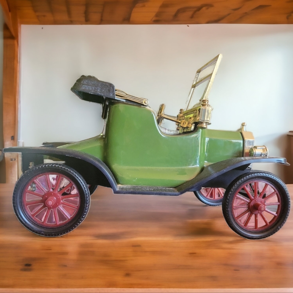 HP 😀 Vtg 74 Jim Beam Distilling Whiskey Decanter 1914 Model T Ford- Roundabout - Picture 4 of 14